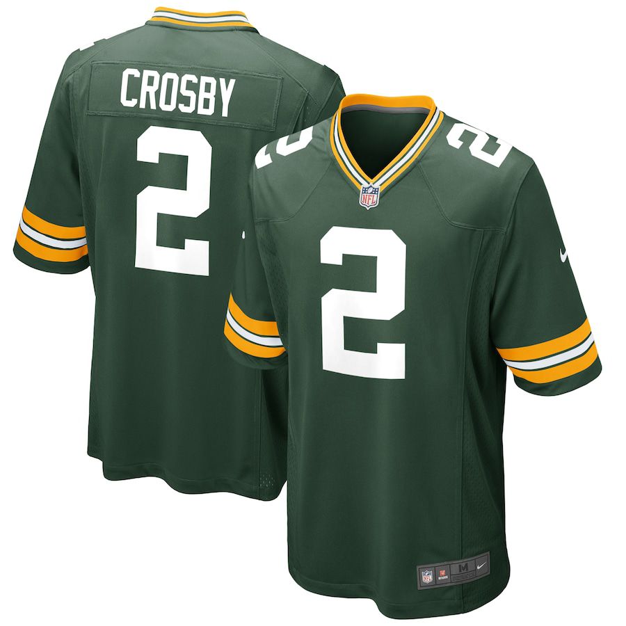 Men Green Bay Packers #2 Mason Crosby Nike Green Game NFL Jersey